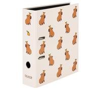 Falken Classeur à motifs Capybara. Fabriqué en Allemagne. 8 cm, DIN A4, papier noir intérieur