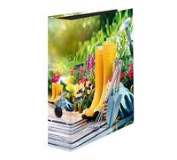 Falken Classeur à motifs Garden. Fabriqué en Allemagne. Largeur 8 cm, format A4, idéal pour le bureau, l'école et la maison