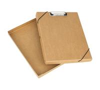 Falken ClipBox Nature Boîte de rangement avec clip et 2 élastiques Fabriqué en Allemagne 25 mm de haut Format DIN A4 Couvercle en carton solide Boîte de transport Boîte multi-usages