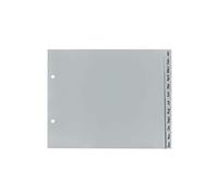 Falken Intercalaires en plastique PP pour format A4 22,5 x 21 cm demi-hauteur impression janvier à décembre 12 feuilles gris classeur à anneaux classeur intercalaire en plastique idéal pour le bureau