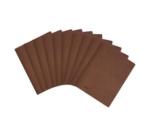 Falken Lot de 10 chemises à rabats pliées recy s DIN A4, couleur intense brun foncé. Fabriqué en Allemagne. Classeurs scolaires.