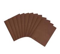 Falken Lot de 10 chemises à rabats pliées recy s DIN A4, couleur intense brun foncé. Fabriqué en Allemagne. Classeurs scolaires.