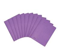 Falken Lot de 10 chemises à rabats pliées recy s DIN A4, couleur intense violet. Fabriqué en Allemagne. Classeur scolaire