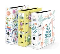 Falken Lot de 10 classeurs pour maternelle avec pochette. Fabriqué en Allemagne. Largeur 8 cm, format A4, motifs assortis.