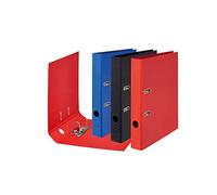 Falken Lot de 10 classeurs vegan Pure Color. Largeur 5 cm, format A4, couleurs assorties (rouge, bleu, noir)