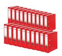 Falken 20x Classeur à levier PP A4 dos de 80mm VEGAN noir Rouge 09984071007F