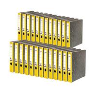 Falken 25x Classeur à levier Papier marbré A4 Gris-dos jaune 80023625002F