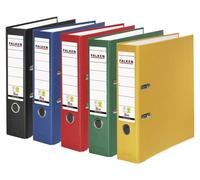 Falken Original pack de 10 classeurs en plastique PP-Color. Fabriqué en Allemagne. 8 cm de large DIN A4 Vegan couleurs assorties 2x noir, bleu, rouge, jaune, vert Classeur à lettres Classeur de bureau