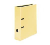 Falken PastellColor Classeur à anneaux en plastique Jaune vanille Largeur 8 cm Format A4