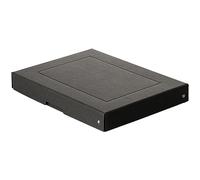 FALKEN PureBox Black Lot de 5 boîtes de rangement originales Black 40 mm de haut DIN A4 Boîte de rangement avec couvercle en carton recyclé solide Ange bleu Vegan Boîte cadeau Boîte de transport Boîte