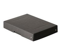 Falken - Réf. 22001712- PureBox - 1 boîte de rangement avec couvercle - emballage cadeau - sans plastique - Format A4 - hauteur 100 mm - poignée découpée - entourée d'un ruban - Couleur noire