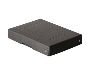 Falken - Réf. 22001712- PureBox - 1 boîte de rangement avec couvercle - emballage cadeau - sans plastique - Format A4 - hauteur 100 mm - poignée découpée - entourée d'un ruban - Couleur noire