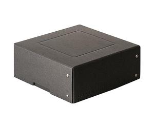 Falken - Réf. 22001744000F - PureBox - 1 boîte de rangement avec couvercle - emballage cadeau - sans plastique - Format 150 x 150 mm - hauteur 85 mm - poignée découpée - entourée d'un ruban - Noir