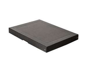 Falken - Réf. 22001768000F - PureBox - 1 boîte de rangement avec couvercle - emballage cadeau - sans plastique - Format A2 - hauteur 100 mm - poignée découpée - entourée d'un ruban - Couleur Noire