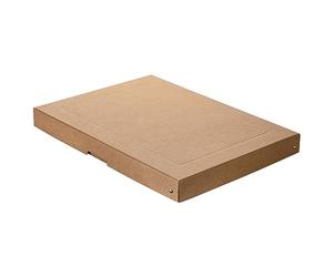Falken - Ref. 22001776000F - PureBox Nature - 1 boîte de rangement avec couvercle - emballage cadeau - sans plastique - format A3 - hauteur 40 mm - poignée découpée - entourée d'un ruban