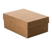 Falken Boîte de rangement PureBox Nature format A5 100 mm avec couvercle sans plastique Brun