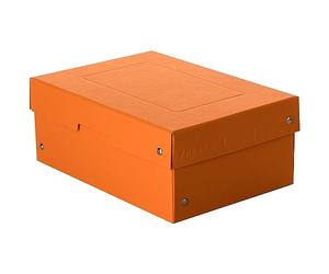 Falken - Ref. 22001848000F - PureBox Pastel - 1 boîte de rangement avec couvercle - emballage cadeau - sans plastique - format A5 - hauteur 100 mm - poignée découpée - entourée d'un ruban - orange
