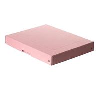 Falken - Ref. 22001880000F - PureBox Pastel - 1 boîte de rangement avec couvercle - emballage cadeau - sans plastique - format A4 - hauteur 40 mm - poignée découpée - entourée d'un ruban - rose vif