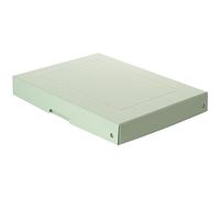 Falken - Ref. 22001904000F - PureBox Pastel - 1 boîte de rangement avec couvercle - emballage cadeau - sans plastique - format A4 - hauteur 40 mm - poignée découpée - entourée d'un ruban - vert
