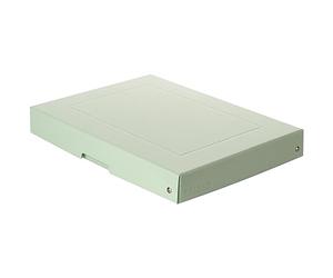 Falken - Ref. 22001904000F - PureBox Pastel - 1 boîte de rangement avec couvercle - emballage cadeau - sans plastique - format A4 - hauteur 40 mm - poignée découpée - entourée d'un ruban - vert