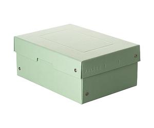 Falken - Ref. 22001920000F - PureBox Pastel - 1 boîte de rangement avec couvercle - emballage cadeau - sans plastique - format A5 - hauteur 100 mm - poignée découpée - entourée d'un ruban - vert