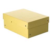 Falken - Ref. 22001944000F - PureBox Pastel - 1 boîte de rangement avec couvercle - emballage cadeau - sans plastique - format A5 - hauteur 100 mm - poignée découpée - entourée d'un ruban - jaune