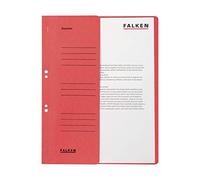 Falken - Réf. 80003841001F - Carton de 50 chemises à oeillet A4 1/2 VD BH - Rouge