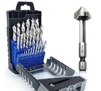 FALKENWALD Coffret foret bois 25 pièces - mèche à bois 1-13mm + fraise
