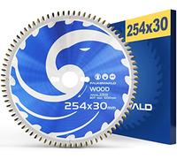 FALKENWALD ® Lame de scie pour bois 254 x 30 mm, lame de scie circulaire 254 x 30 mm avec 80 dents en carbure, compatible avec Bosch GTS 10 XC, PTS 10 table saw & Metabo mitre saw KGS 254 M