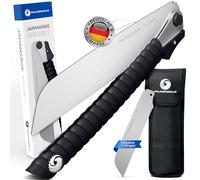 Falkenwald Scie japonaise pliable - Scie à bois + 2 lames de scie 7TPI, 17TPI + sac - Idéal pour le traitement du bois - Scie à main pour coupe transversale et longitudinale - Outils de travail du