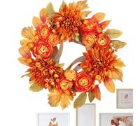 Fall Wearth Thanksgiving Magnolia Maple - Réutilisable Home Decor | Nappe de table d'extérieur pour extérieur, extérieur, jardin, jardin, jardin, maison, Fireplace Hallway