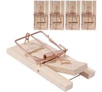 FALLENHELD Lot De 5 Pièges à Souris - Souricière - Tapette à Souris en Bois - Efficace, Réutilisable - Taille 9.5 x 5 x 1.5 cm, Poids : 30 grammes