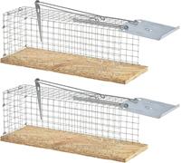 FALLENHELD Piège à Rat Vivant, Lot de 2 - Nasse Cage 29 cm | Sans poison ni produits chimiques · Fabriqué en Allemagne · Fil galvanisé, fond en bois · Intérieur et extérieur