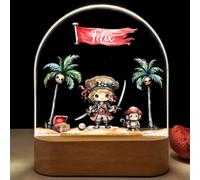 Fallover Veilleuse Bébé Personnalisé Prénom & Date, cadeau Idée Cadeau Néonatologie Baptême Noël, Déco Chambre Enfant, Lampe Style 14