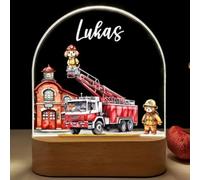 Fallover Veilleuse Bébé Personnalisé Prénom & Date, cadeau Original pour Garçon et Fille, Idée Cadeau de Nouveau-Né, Baptême, Noël, Naissance, Déco Chambre Enfant, Lampe Bébé, Style 15