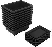 Falygda Lot de 10 paquets de pots d'entraînement bonsaï avec plateau en plastique pour plantes de bonsaï pour jardin, , chambre balcon, 16,5 x 12 cm