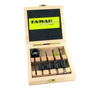 Famag FAMAG Bohrer-Senker-Set 10 pcs. Fraise à centrer Ø16mm Spibo Ø3/4/5/6mm en coffret bois Quantité:1