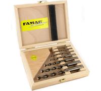 FAMAG Holzspiralbohrersatz 7-teilig D=3,4,5,6,8,10,12mm im Holzkasten 1594507