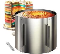 Famanu, anneau de cuisson réglable de 15 cm - Anneau de cuisson en acier inoxydable, diamètre 16-30 cm, pour gâteaux
