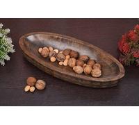 Famanu : Bol décoratif en bois de manguier - 35,6 x 15,2 x 5,8 cm