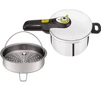 Famanu, cuiseur à pression 5 litres – Compatible avec toutes les sources de chaleur, poignées ergonomiques, capacité de 6 litres, en acier inoxydable