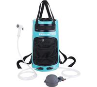 Famanu : Douche de camping de 22 litres, avec pompe à pied et buse de pulvérisation