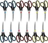 Famanu, ensemble de 12 couteaux - Longueur totale : 21 cm - Lames en acier inoxydable de haute qualité - Poignées ergonomiques