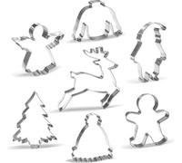 Famanu, ensemble de moules à biscuits – 7 pièces – Motifs de Noël