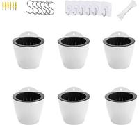 Famanu, lot de 6 pots de fleurs suspendus auto-arrosables, taille moyenne (5 pouces), modèle PL34