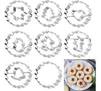 Famanu, lot de 8 emporte-pièces - Emporte-pièces Linzer pour Noël