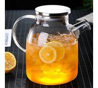 Famanu Théière en verre, 1,5 litre - Carafe de haute qualité avec couvercle
