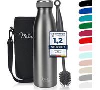 Famanu - Thermos 750 ml - Double paroi, en acier inoxydable, avec brosse de nettoyage