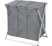 Famanu Trio Top, panier à linge gris chiné - Grande capacité