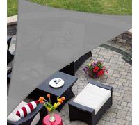 Famanu, voile d'ombrage triangulaire, 40 x 40 cm x 60 cm, voile anti-UV pour terrasse, jardin, extérieur, couleur grise - résistant aux intempéries